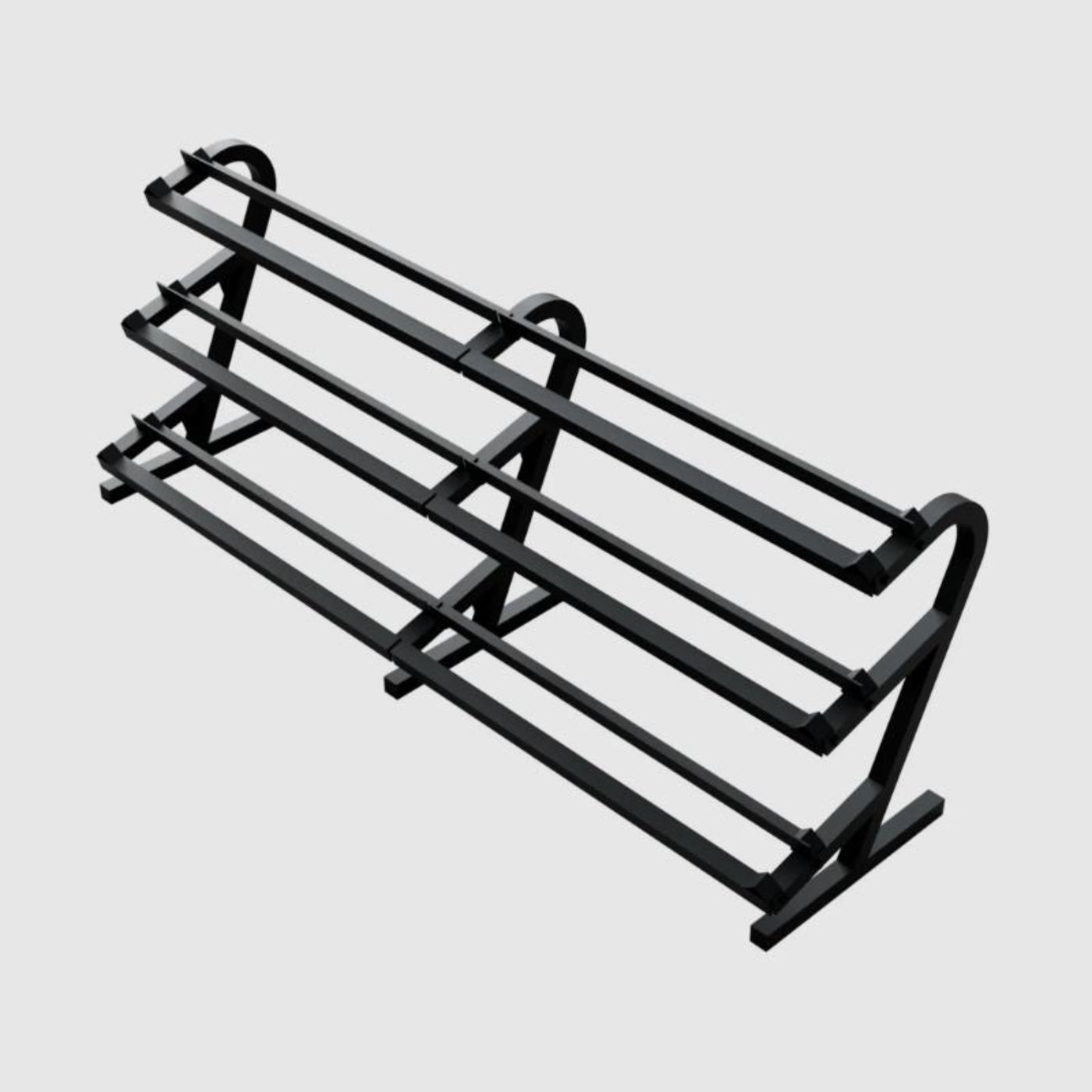 TROY VTX TDR-3 3-Tier Rail Dumbbell Rack w/o Saddles - TDR-3