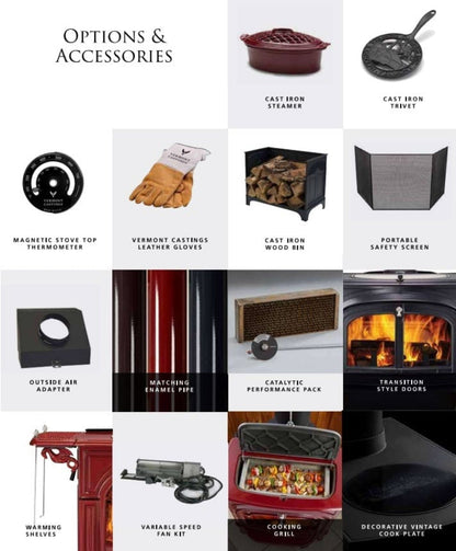 Vermont Castings Stardance Direct Vent Gas Stove with IntelliFire Touch Ignition System - SDDVT-IFT-CB