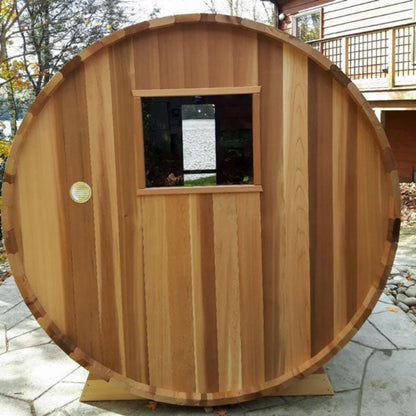 Dundalk LeisureCraft Knotty Cedar Barrel Sauna - DLCKNOTTYCBS6X4-6KW