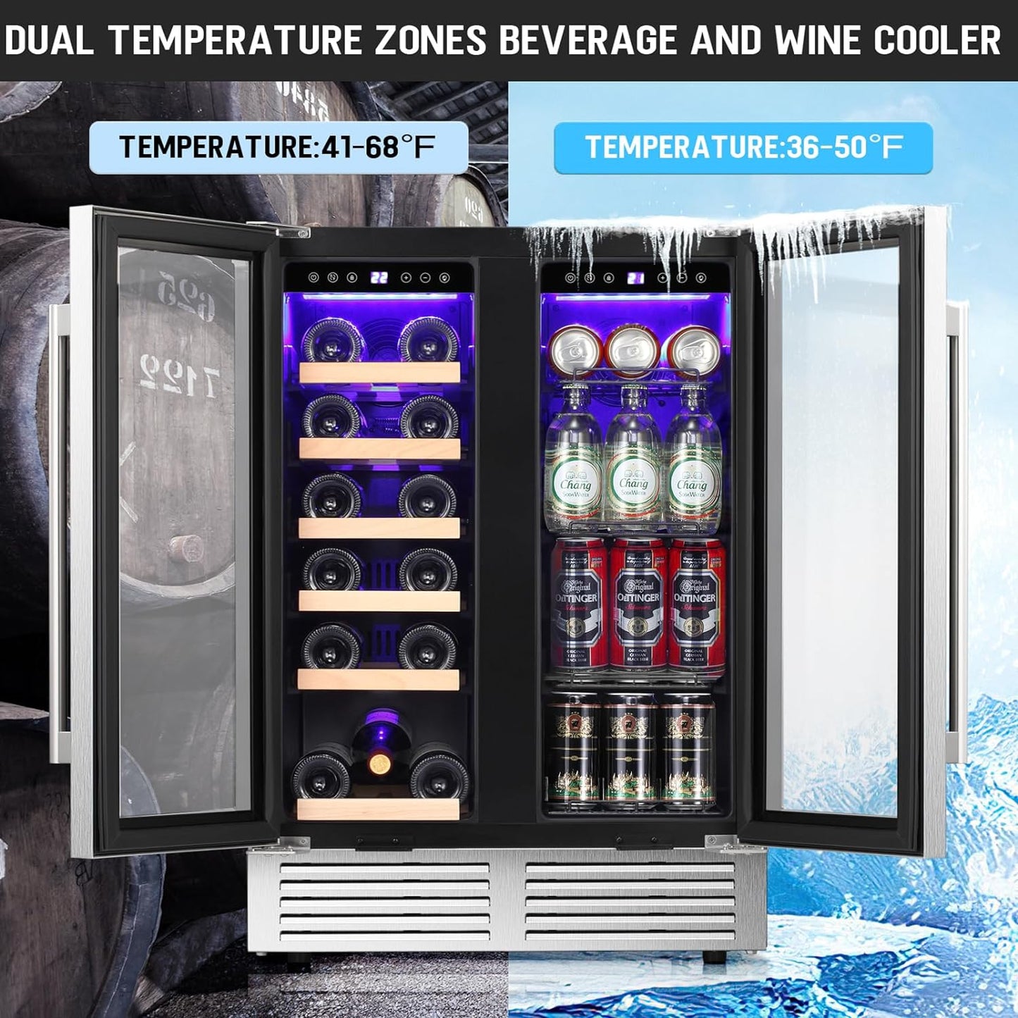 Antarctic Star 24 Inch Wine and Beverage Refrigerator - W51115
