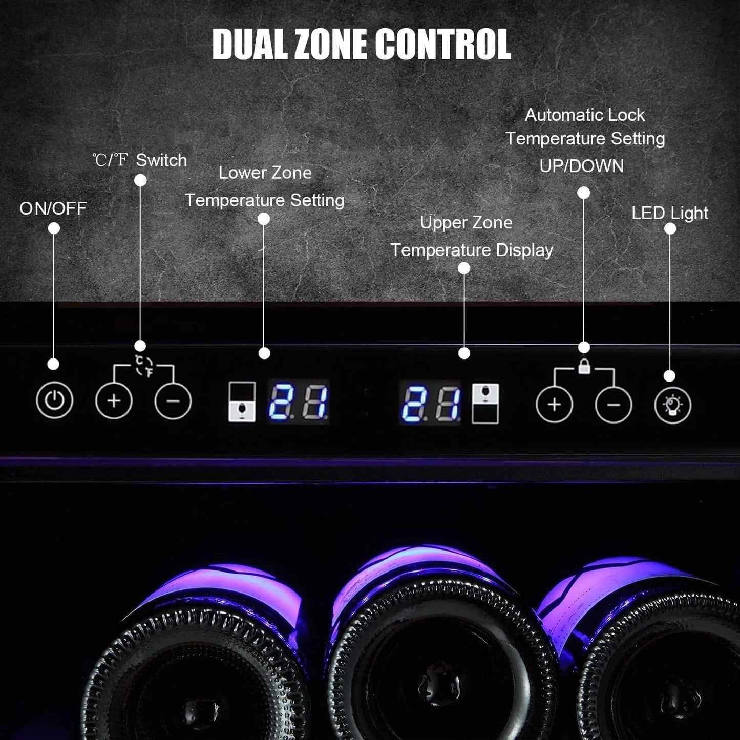 Antarctic Star 24" Wine Cooler Beverage Refrigerator - W51145B