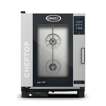 Unox ChefTop MIND.Maps Plus Natural Gas Countertop Combi Oven with 120V, 1 Ph - 10 Trays/GN 1/1 - XAVC-1011-GPRM