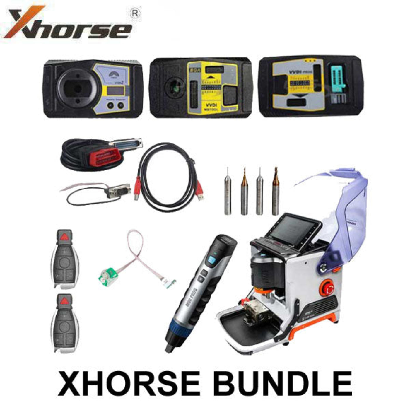 Xhorse Complete Cut & Programming Bundle - Condor Mini Plus, VVDI2, VVDIMB, VVDIPROG - XHS-CNDRPROG