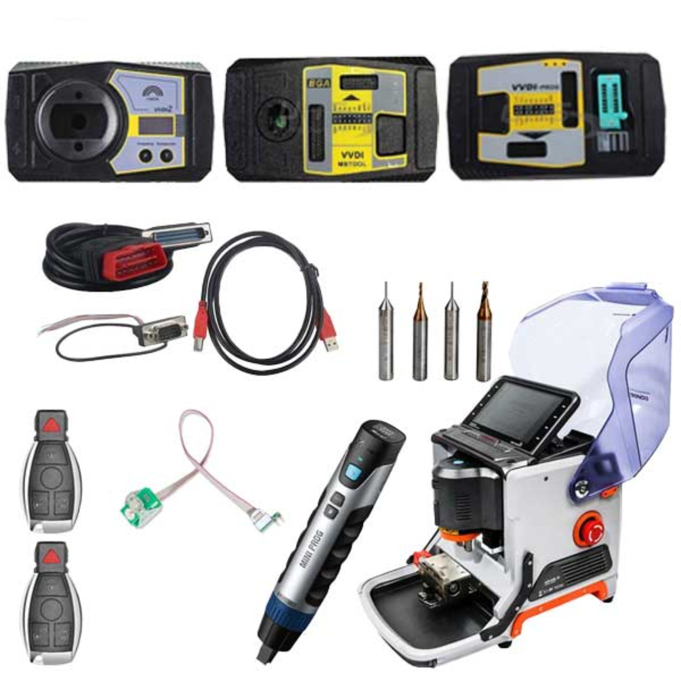 Xhorse Complete Cut & Programming Bundle - Condor Mini Plus, VVDI2, VVDIMB, VVDIPROG - XHS-CNDRPROG