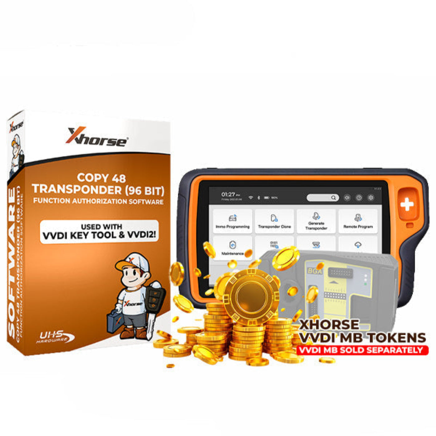 Xhorse KT-PPAD VV-04 Copy Transponder (96 Bit) Software, VVDI Key Tool PLUS, 1-Year Unlimited Tokens – XHS-KT-PPAD-PROMO