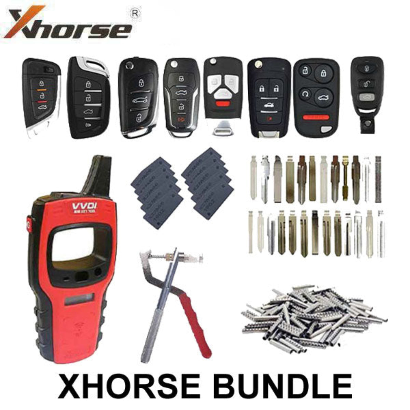 Xhorse VVDI MINI Key Tool & Universal Remote Key Starter Pack w/ Blades / Super Chips / Pins & Disassembling Tool  (Xhorse) - XHS-VVDI-COMPLETE-KIT
