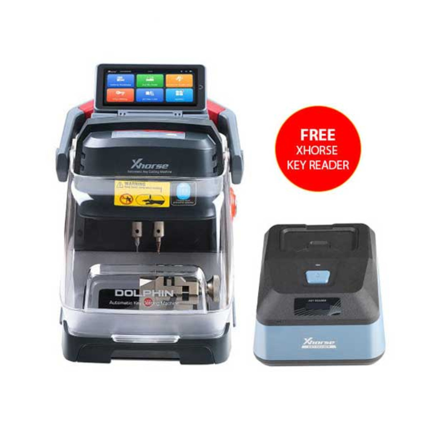 Xhorse - Dolphin II XP-005L - High Sec Portable Key Cutter w/ Key Bitting Reader (Bundle of 2) - XHS-XP005L-XDKR00GL