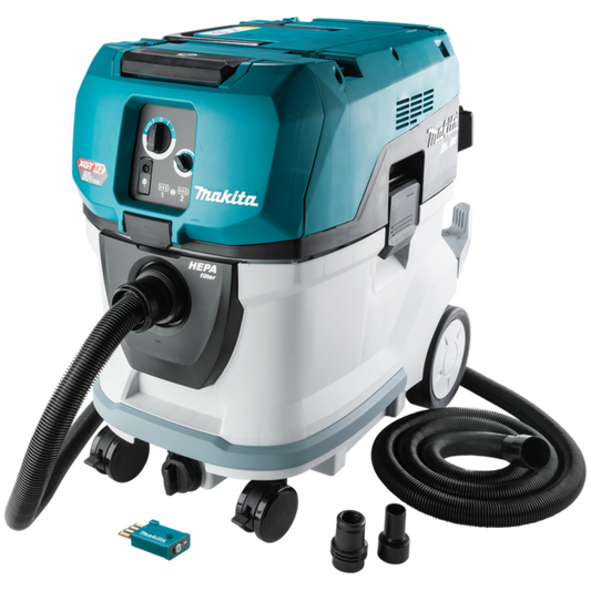Makita GCV04PMX 40V MAX XGT Brushless Lithium-Ion Cordless 4 Gallon HEPA Filter AWS Capable Dry Dust Extractor Kit  - GCV04PMX