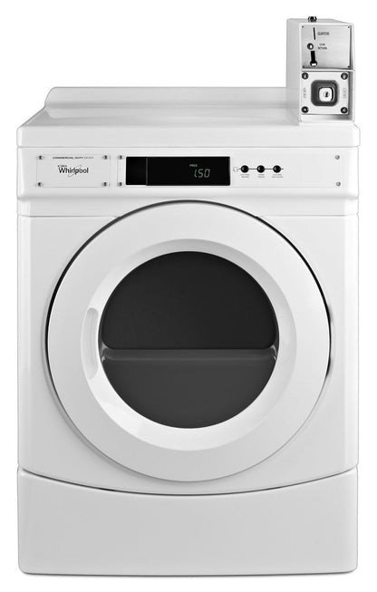 WHIRLPOOL 27" Commercial Gas Front-Load Dryer Featuring Factory-Installed Coin Drop with Coin Box White - CGD9150GW-KT