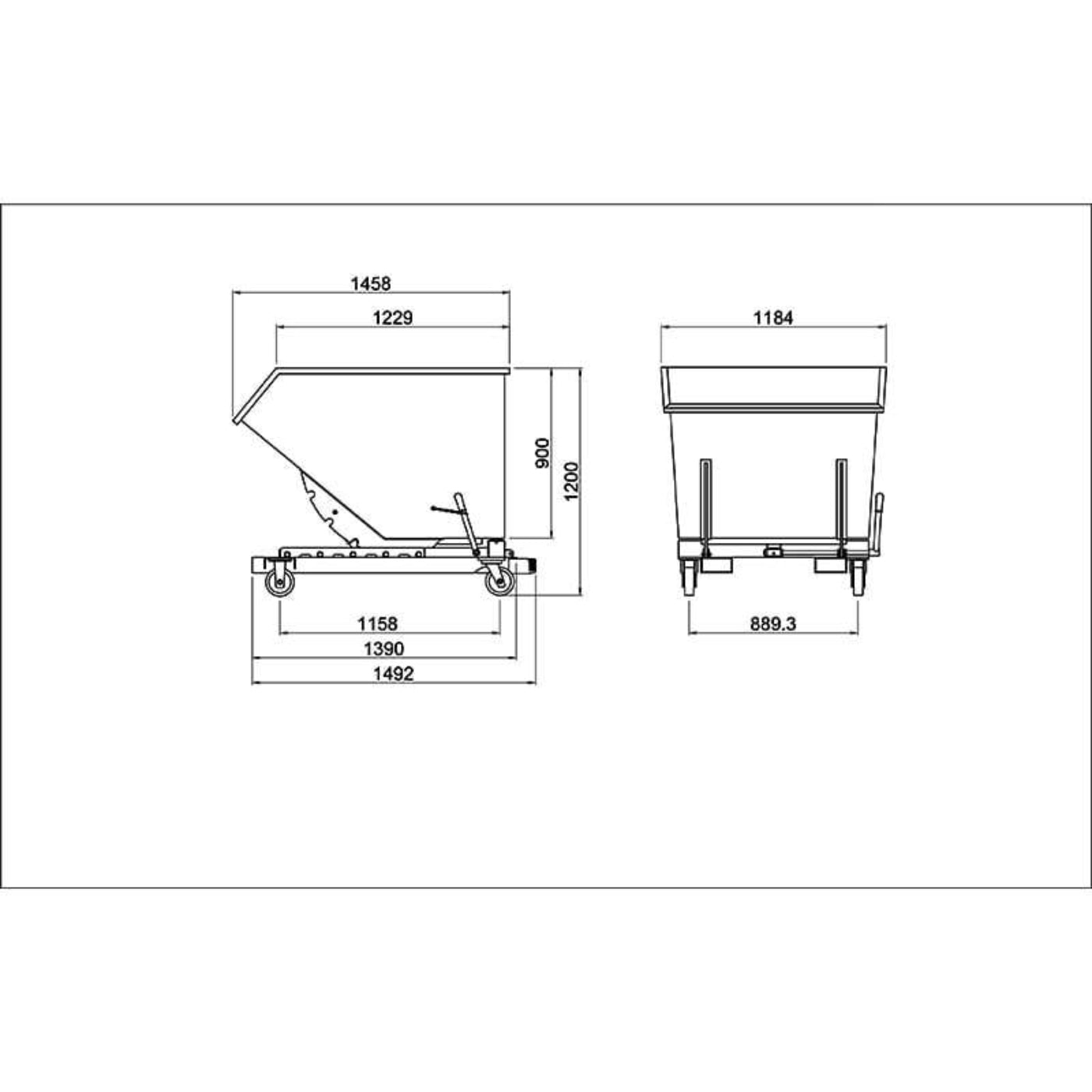 Aardwolf Waste Bin - WB1000G