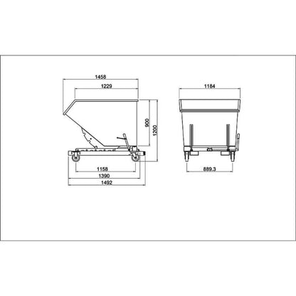 Aardwolf Waste Bin - WB1000G