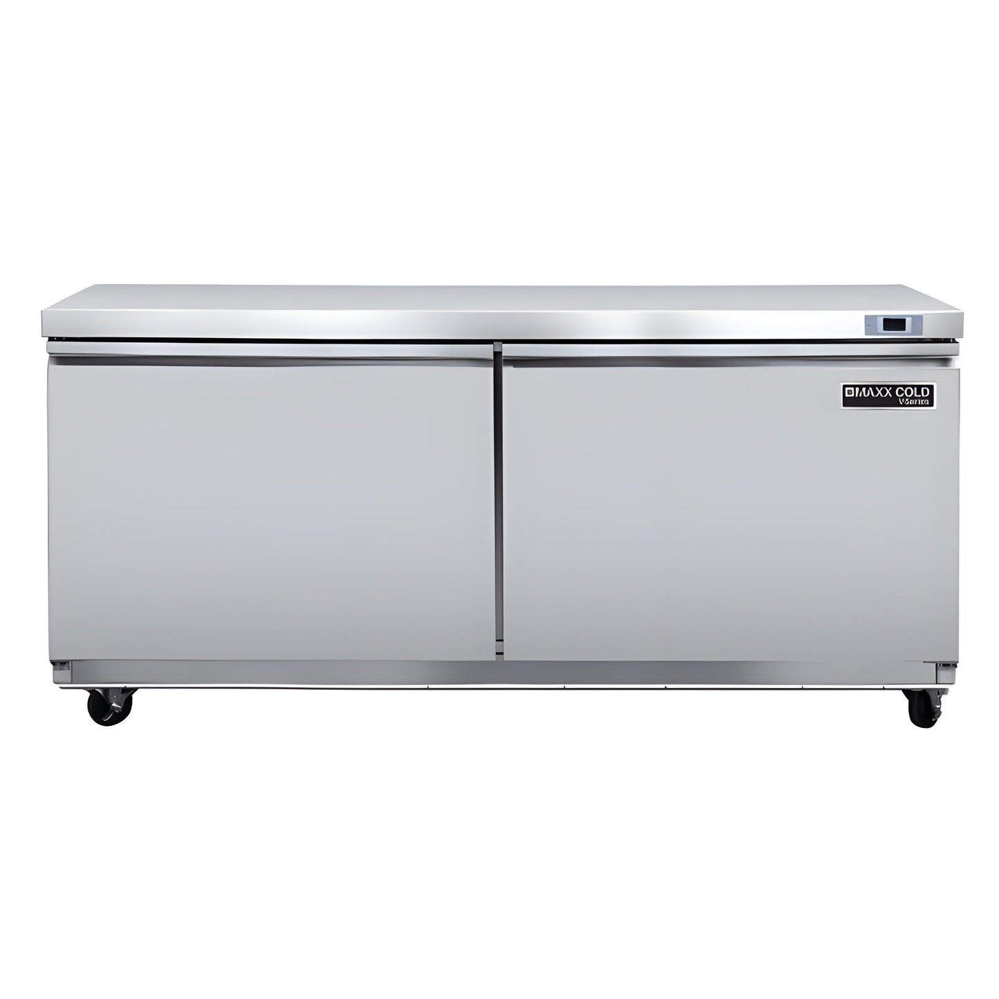 Maxx Cold V-Series 2 Door Undercounter Freezer, in Stainless Steel - MVF60UHC