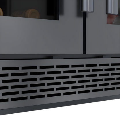 Avallon 24 Inch Wide 21 Bottle Capacity and 64 Can Capacity Undercounter Wine and Beverage Cooler - AWBC242GGFDBLSS