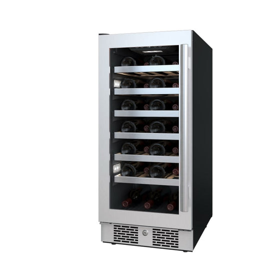 Avallon 15 Inch Wide 27 Bottle Capacity Single Zone Wine Cooler with Left Swing Door - AWC152SZLH