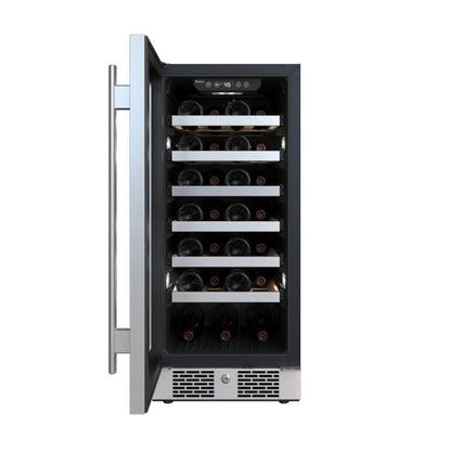 Avallon 15 Inch Wide 27 Bottle Capacity Single Zone Wine Cooler with Left Swing Door - AWC152SZLH