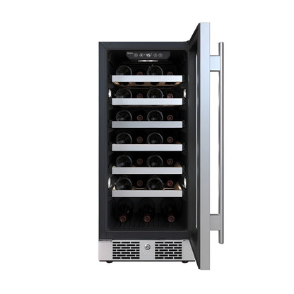 Avallon 15 Inch Wide 27 Bottle Capacity Single Zone Wine Cooler with Right Swing Door - AWC152SZRH