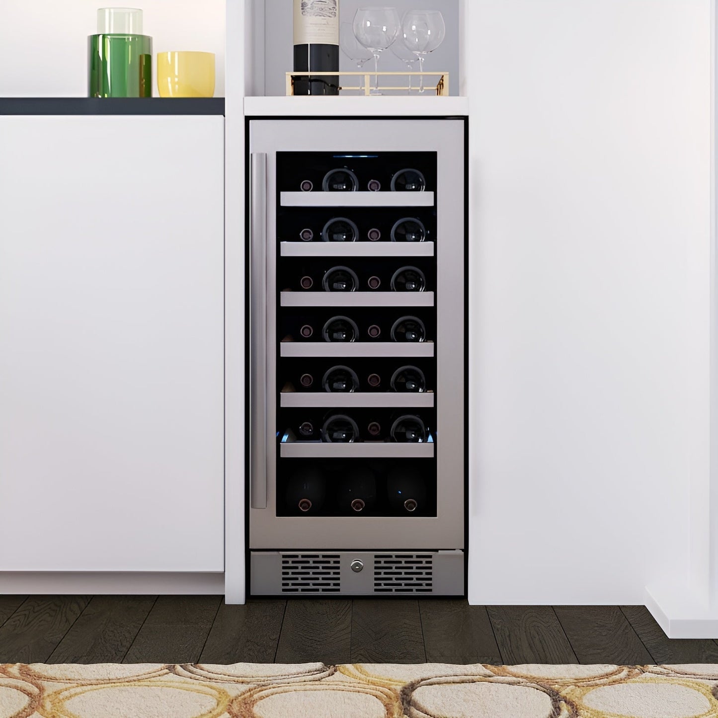 Avallon 15 Inch Wide 27 Bottle Capacity Single Zone Wine Cooler with Right Swing Door - AWC152SZRH