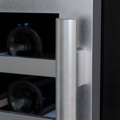 Avallon 24 Inch Wide 45 Bottle Capacity Dual Zone Wine Cooler with Left Swing Door - AWC242DZLH