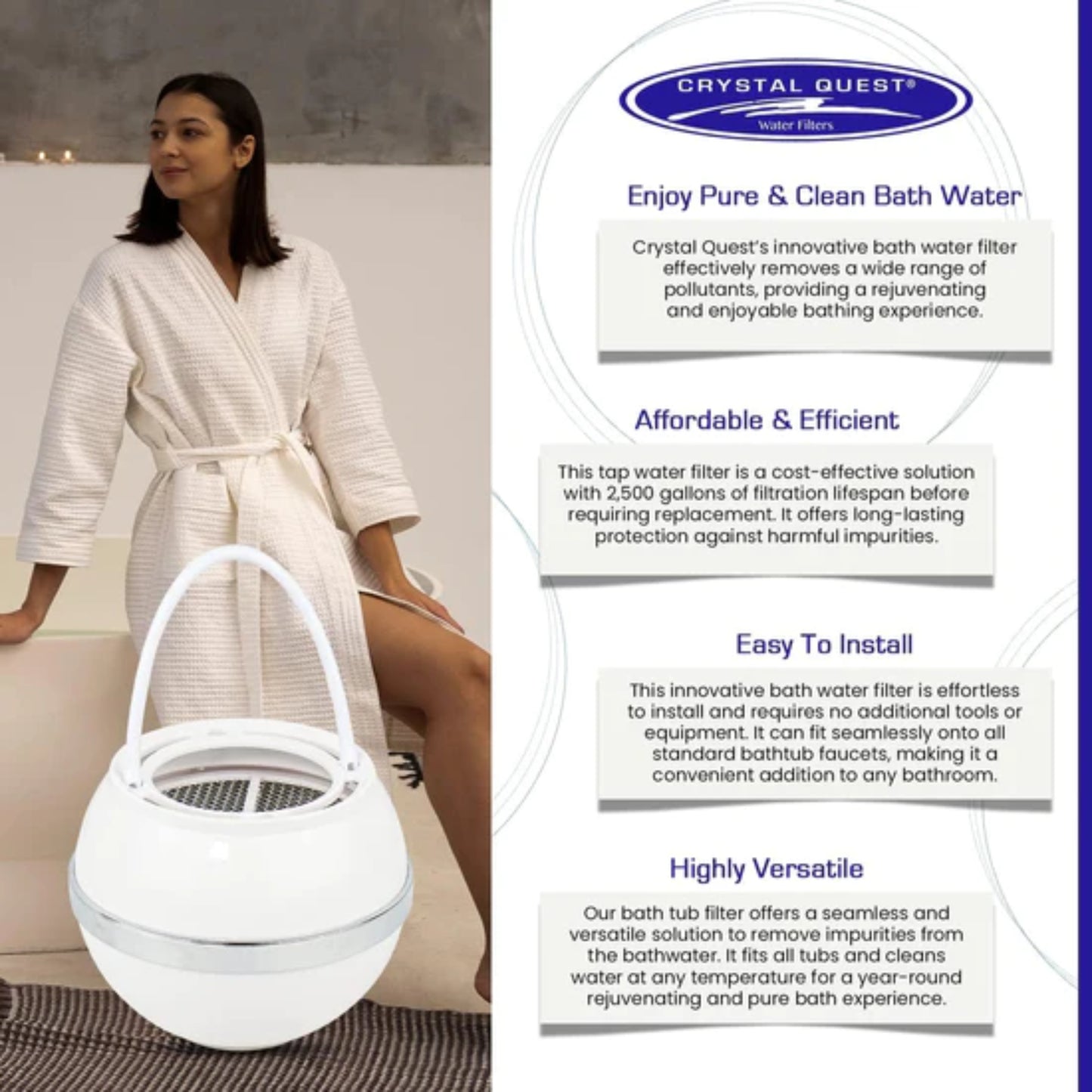 Crystal Quest Bath Ball Filter