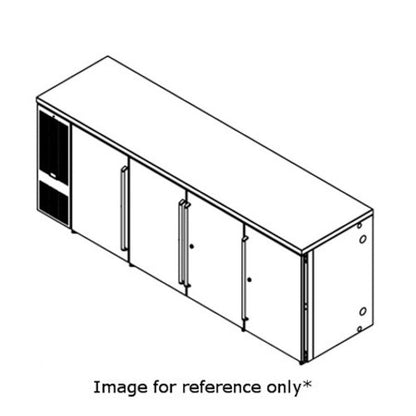 Univex Perlick BBSN92 Four Section 92" Wide Narrow Door Back Bar Cooler - PRBBSN92