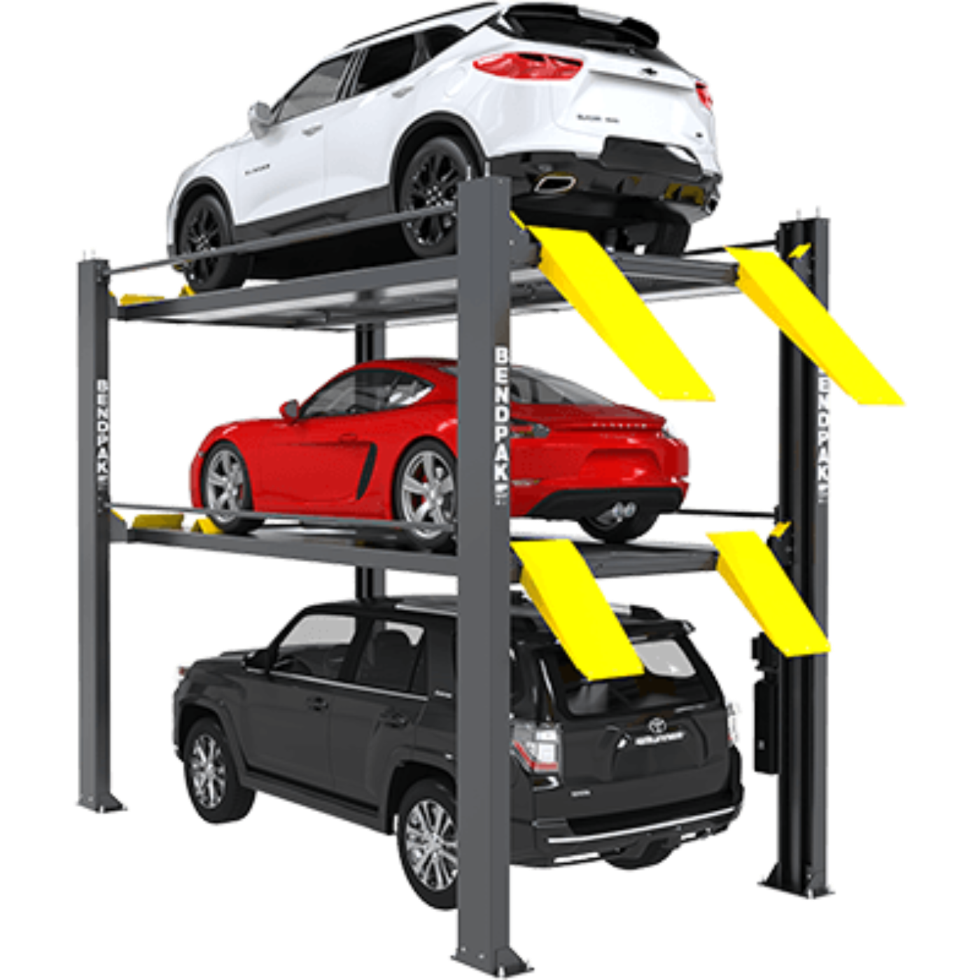 U.S Industrial BendPak HD-973PX Tri-Level Parking Lift 9K & 7K Capacity, Extended, High, SPECIAL ORDER - 5175267