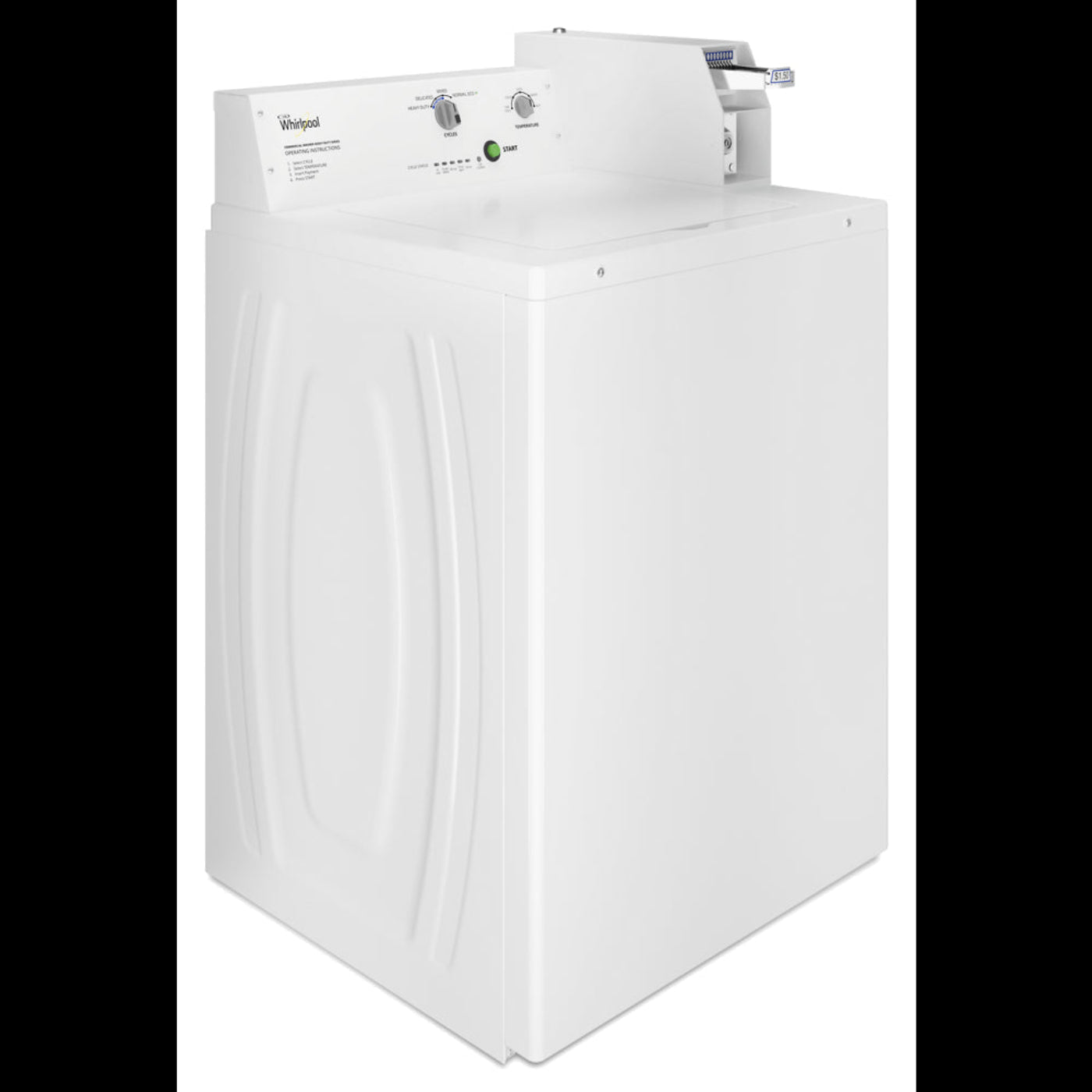 WHIRLPOOL Commercial Top-Load Washer, Coin Equipped White - CAE2745FQ-KT