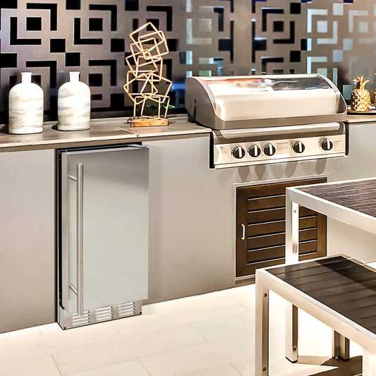 Vinotemp Outdoor Undercounter Ice Maker, in Stainless Steel - BR-15OUIM-SS