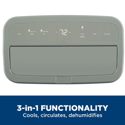 GE APPLIANCES APWD07JASG GE(R) 7,500 BTU Smart Portable Air Conditioner with Dehumidifier and Remote, Grey - APWD07JASG-KT