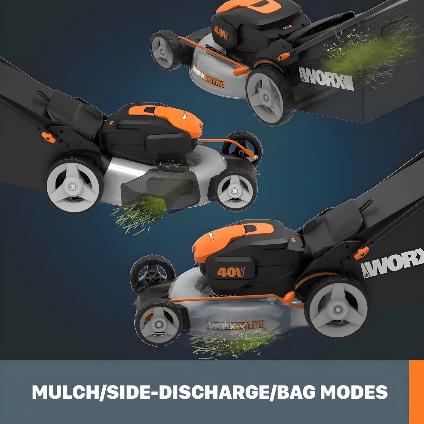 Worx  Cordless 40V Nitro Power Share 20" Push Lawn Mower - WG751.3