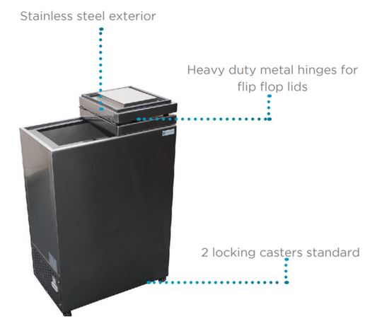 Excellence Industries - FT-4, 25" Four Tub Ice Cream Storage Freezer 2.8 cu.ft. - FT-4