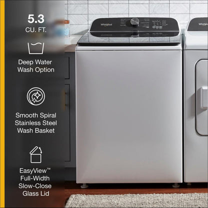 WHIRLPOOL WTW500CMW 5.3 Cu. Ft. Large Capacity Top Load Washer - WTW500CMW-KT