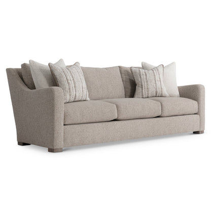 Modway Furniture Ventura Elegant Beige Fabric Sofa with Deep Seat Cushions & Contrasting Pillows