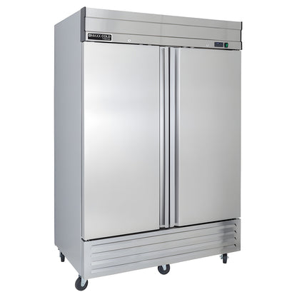 Maxx Cold V-Series 2 Door Reach-In Freezer, Bottom Mount, in Stainless Steel - MVF-49FDHC