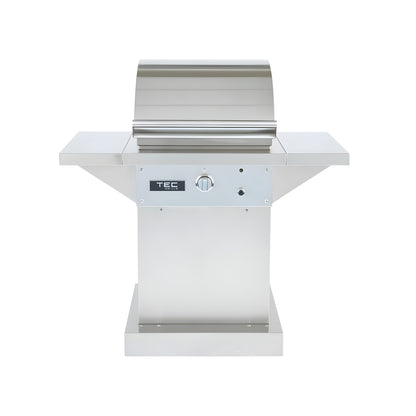 TEC Grills 26" Sterling Patio On Stainless Pedestal With Side Shelves (46") - STPFR1LPPED