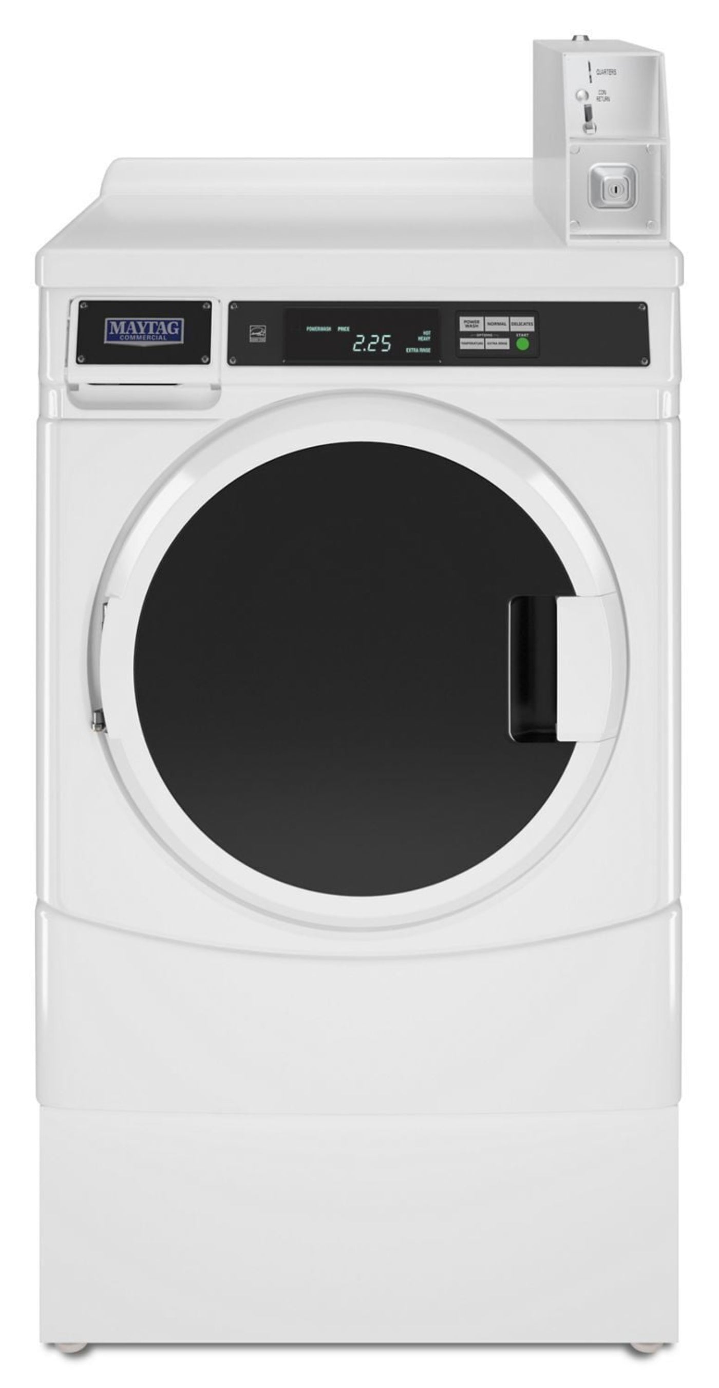 WHIRLPOOL 27" Commercial Gas Front-Load Dryer Featuring Factory-Installed Coin Drop with Coin Box White - CGD9150GW-KT