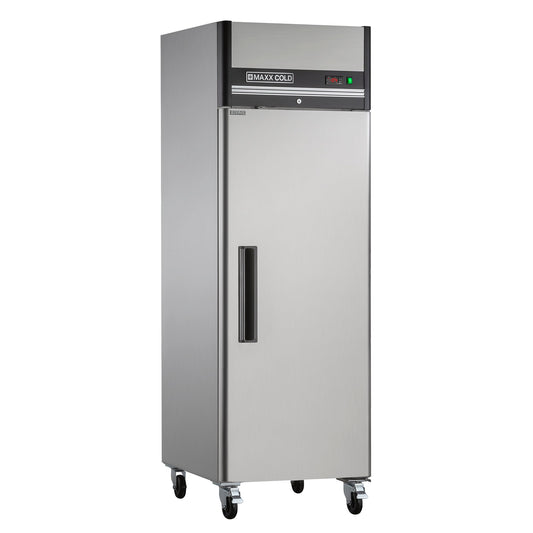 Maxx Cold Single Door Reach-in Freezer, Top Mount, 26.8"W, 23 cu. ft. Storage Capacity, Energy Star Rated, in Stainless Steel - MXCF-23FDHC