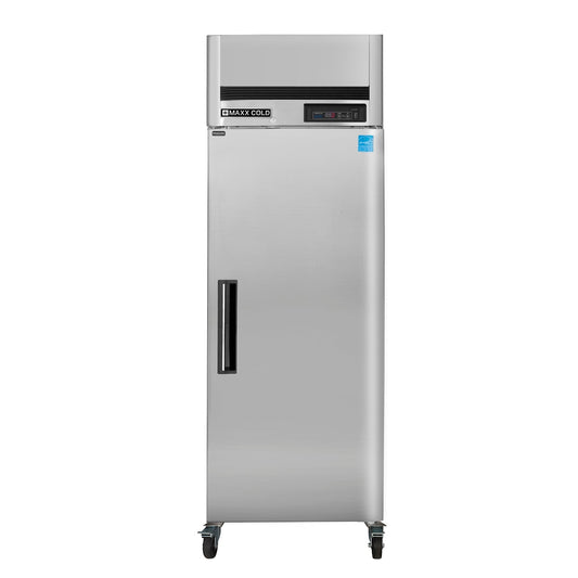 Maxx Cold Single Door Reach-In Freezer, Top Mount, 27"W, 23 cu. ft. Storage Capacity, Energy Star Rated, in Stainless Steel - MCFT-23FDHC