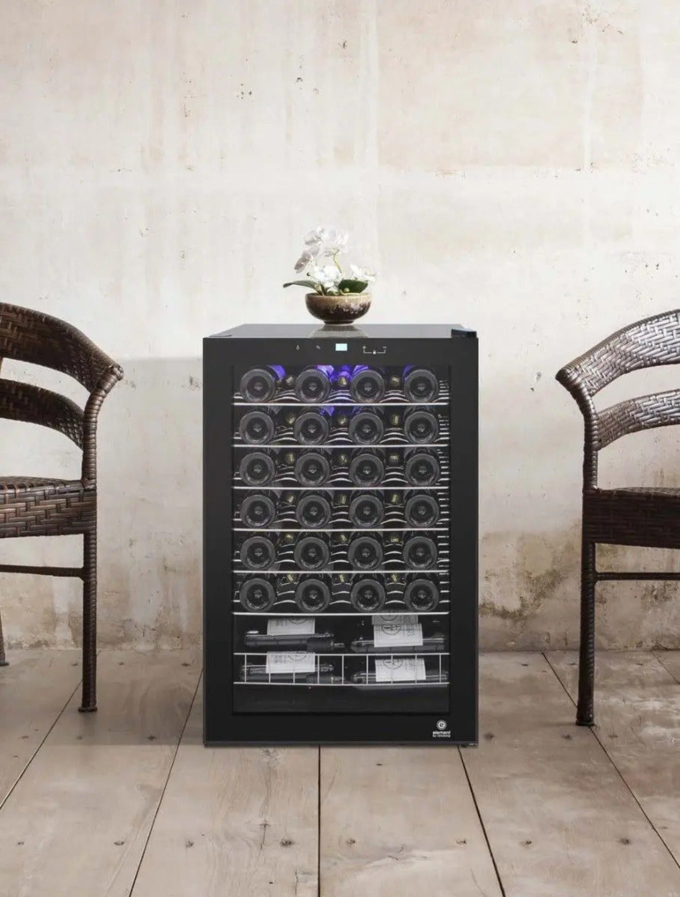 Vinotemp 48-Bottle Single-Zone Wine Cooler - EL-48TS