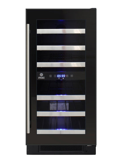 Vinotemp 28-Bottle Dual-Zone Wine Cooler (Black) - EL-WCU101-03