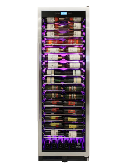 Vinotemp 141-Bottle Single-Zone Backlit Panel Wine Cooler (Stainless) - EL-WCU107-02