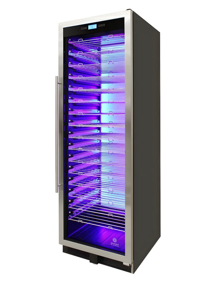 Vinotemp 141-Bottle Single-Zone Backlit Panel Wine Cooler (Stainless) - EL-WCU107-02