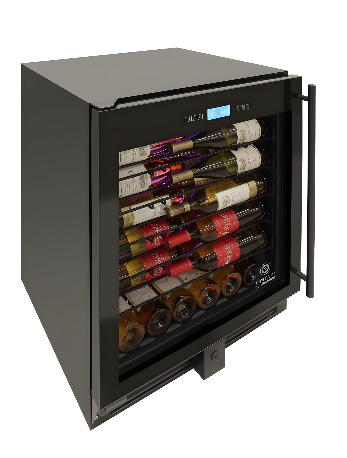 Vinotemp 41-Bottle Single-Zone Wine Cooler (Black) - Left Hinge - EL-WCU110-02