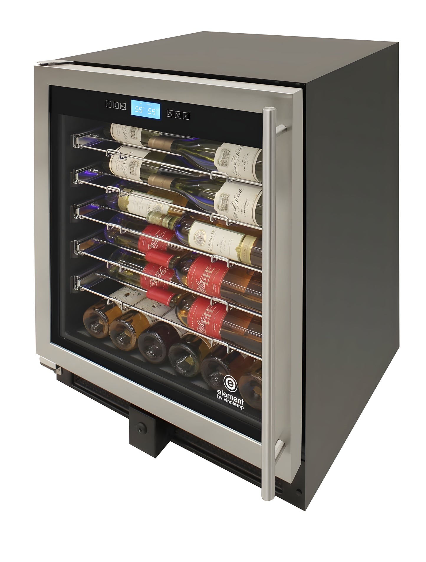 Vinotemp 41-Bottle Single-Zone Wine Cooler (Stainless) - Left Hinge - EL-WCU111-02