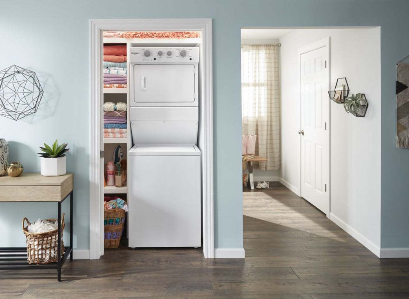 WHIRLPOOL  3.5 cu.ft Electric Stacked Laundry Center 9 Wash cycles and AutoDry - WET4027HW-KT