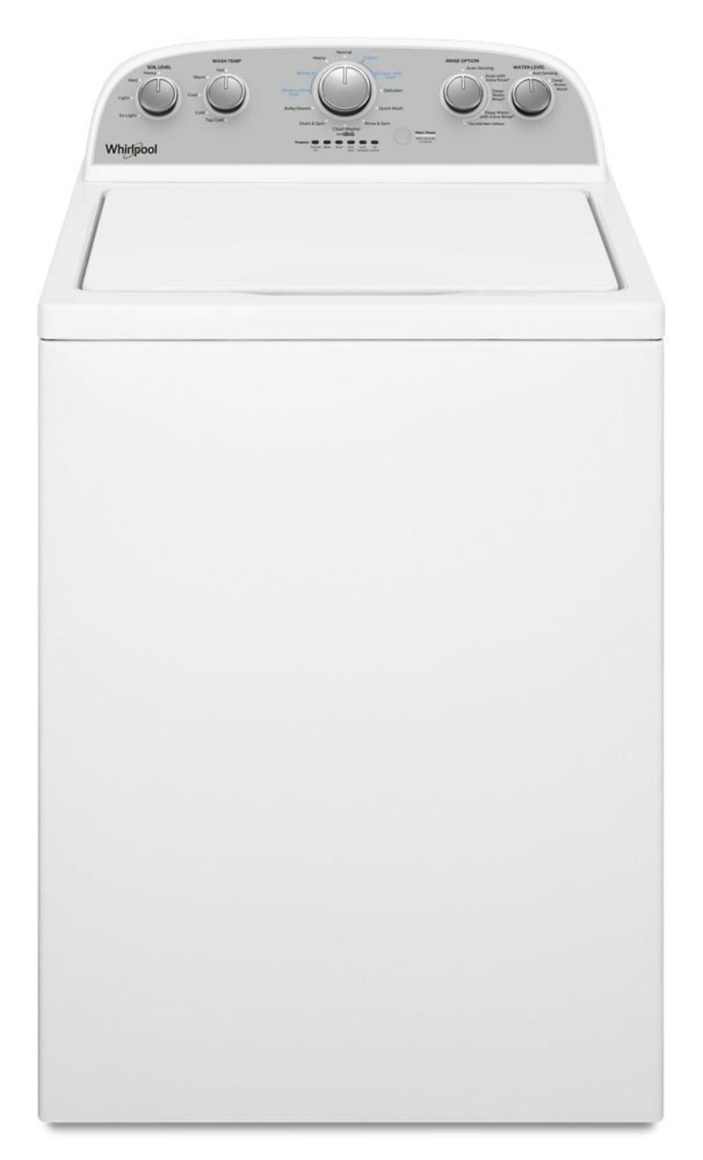 WHIRLPOOL  3.8 cu. ft. Top Load Washer with Soaking Cycles, 12 Cycles - WTW4955HW-KT