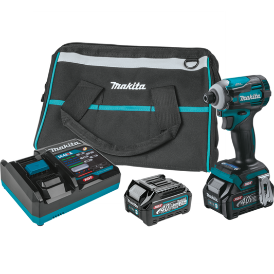 Makita 40V MAX XGT Brushless Cordless 4-Speed Impact Driver Kit (2.5Ah - GDT01D