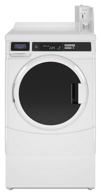 WHIRLPOOL27" Commercial Electric Front-Load Dryer Featuring Factory-Installed Coin Drop with Coin Box White - CED9150GW-KT