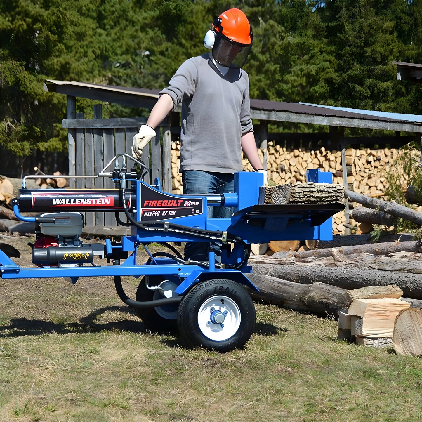 Wallenstein -L Logging Trailer 196cc Honda 27 Ton  -WXR740-L