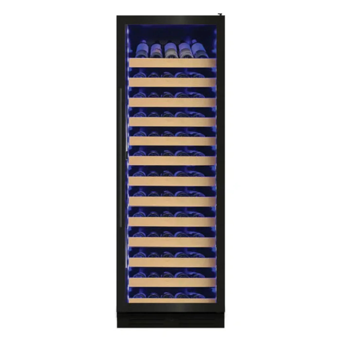 XO APPLIANCE XOU2470WGB Tall Single Zone Wine Cooler, Black Glass Black - XOU2470WGB