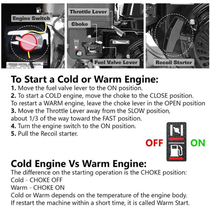 Stark USA Impact Rammer 6.5HP 213LBS Jumping Jack Tamper Gasoline Engine Recoil Starter - 61009